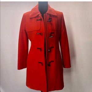 Banana republic Orange Wool Duffle Trench Coat